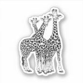 Familie Giraffe Aufkleber (Vorderseite)