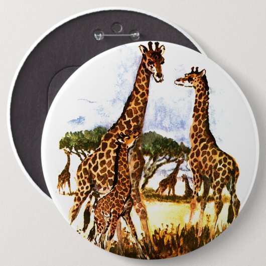 Familie Giraffe - Button (Vorne & Hinten)