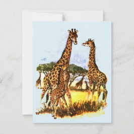 Familie Giraffe - Feiertagskarte