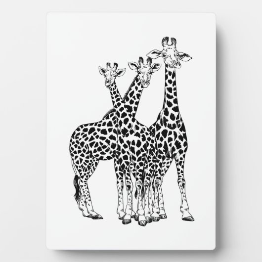 Familie Giraffe Fotoplatte (Vorderseite)