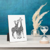 Familie Giraffe Fotoplatte (Seite)