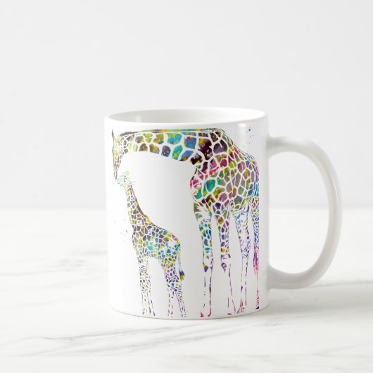 Familie Giraffe Kaffeetasse (Rechts)