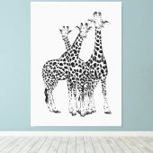 Familie Giraffe Leinwanddruck (Insitu (Holzboden))