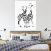Familie Giraffe Leinwanddruck (Insitu (Schlafzimmer))
