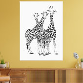 Familie Giraffe Leinwanddruck (Insitu (Wohnzimmer))