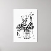 Familie Giraffe Leinwanddruck (Vorderseite)