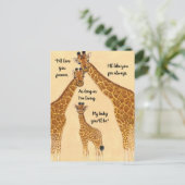 Familie Giraffe - Liebe für immer Postkarte (Stehend Vorderseite)