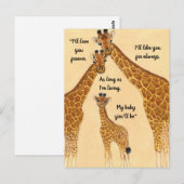 Familie Giraffe - Liebe für immer Postkarte (Vorne/Hinten)