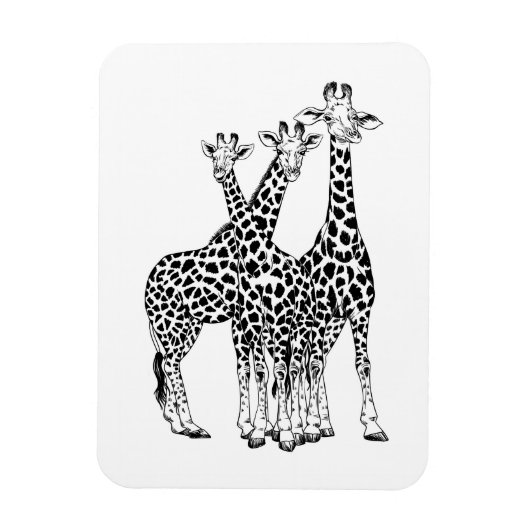 Familie Giraffe Magnet (Vertikal)