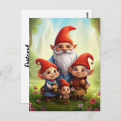 Familie Gnome Postkarte (Vorne/Hinten)
