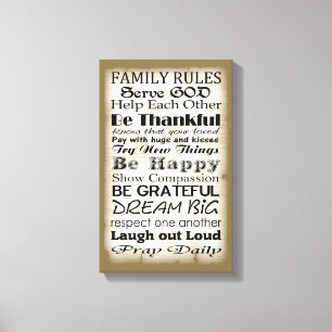 Familie - Gott Leinwanddruck