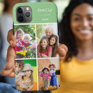 Familie Grün 4 Foto-Collage Benutzerdefiniert Case-Mate iPhone Hülle