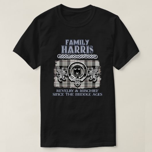 Familie Harris Wappen Schottische Clans Scottish S T-Shirt (Design vorne)