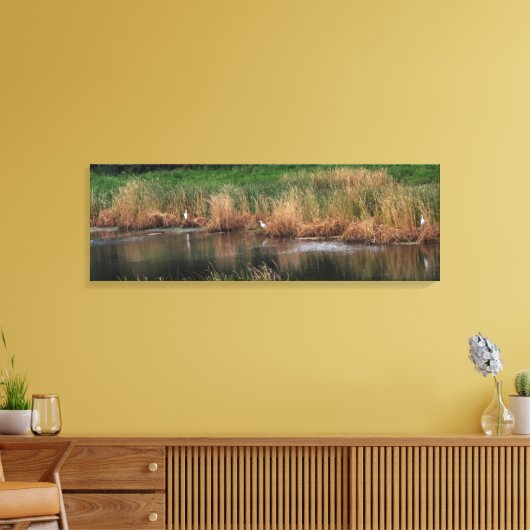 Familie Heron - links Seite Leinwanddruck (Insitu (Wohnzimmer))