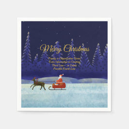 Familie hinzufügen / Organisationsname Blue Santa  Serviette