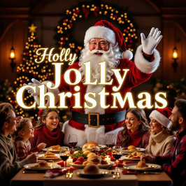 Familie Holly Jolly Christmas Ornament Karte