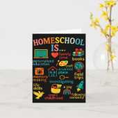 Familie Homeschooling Neuer Homeschooler Vater Mut Karte (Gelbe Blume)
