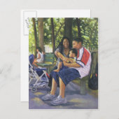 Familie im Park 1999 Postkarte (Vorne/Hinten)