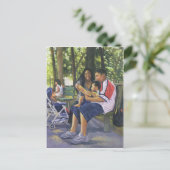 Familie im Park 1999 Postkarte (Stehend Vorderseite)