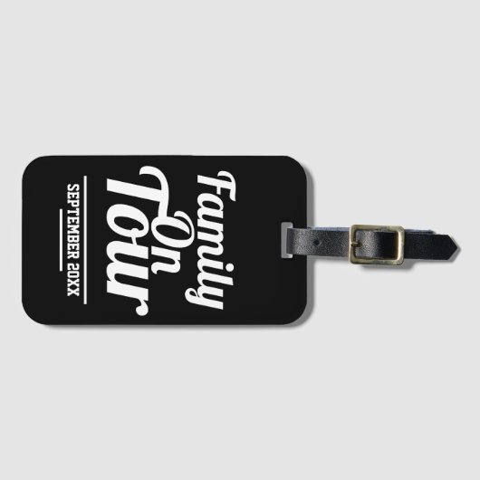 Familie im Tour Holiday Gepäckanhänger (Vorderseite (Horizontal))