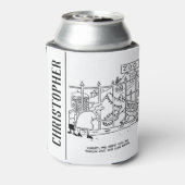 Familie im Zoo. Vater durch Alligator verschluckt Dosenkühler (Kanne Rückseite)