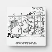 Familie im Zoo. Vater durch Alligator verschluckt Fotoplatte (Vorderseite)