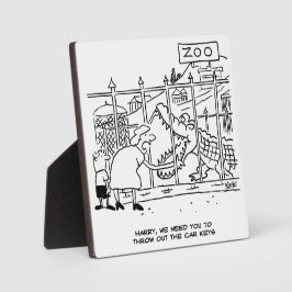 Familie im Zoo. Vater durch Alligator verschluckt Fotoplatte