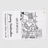 Familie im Zoo. Vater durch Alligator verschluckt Golfhandtuch (Horizontal)