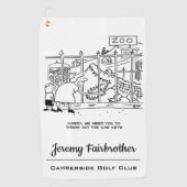 Familie im Zoo. Vater durch Alligator verschluckt Golfhandtuch (Vorderseite)