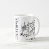 Familie im Zoo. Vater durch Alligator verschluckt Kaffeetasse (VorderseiteRechts)