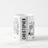 Familie im Zoo. Vater durch Alligator verschluckt Kaffeetasse (Mittel)