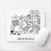 Familie im Zoo. Vater durch Alligator verschluckt Mousepad (Mit Mouse)