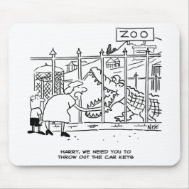 Familie im Zoo. Vater durch Alligator verschluckt Mousepad