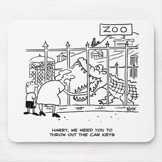 Familie im Zoo. Vater durch Alligator verschluckt Mousepad (Vorne)