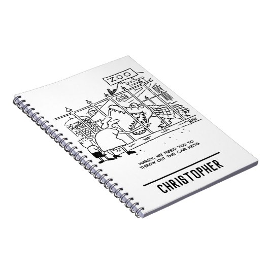 Familie im Zoo. Vater durch Alligator verschluckt Notizblock (Rechte Seite)