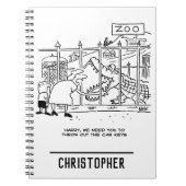 Familie im Zoo. Vater durch Alligator verschluckt Notizblock (Vorderseite)