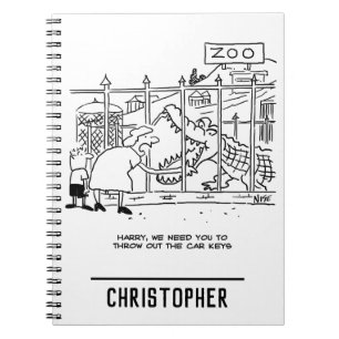 Familie im Zoo. Vater durch Alligator verschluckt Notizblock