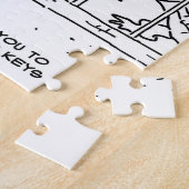 Familie im Zoo. Vater durch Alligator verschluckt Puzzle (Seite)