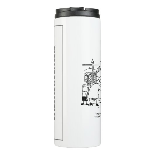 Familie im Zoo. Vater von Alligator Thin verschluc Thermosbecher (Rückseite)