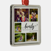 Familie immer für immer 5 Foto Collage Quote süß Ornament Aus Metall (Rechts)