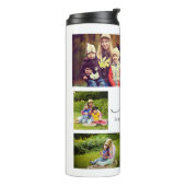 Familie immer für immer 5 Foto Collage Quote süß Thermosbecher (Nach links gedreht)