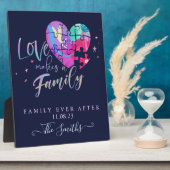 Familie immer nach Plaque Fotoplatte (Seite)