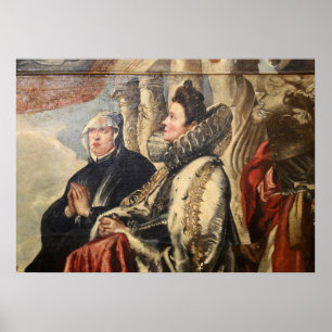 Familie in Adoration Poster