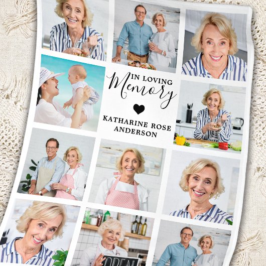 Familie in Love Memory 11 Foto Collage Memorial Fleecedecke