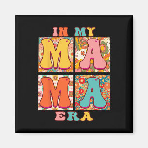 Familie in meiner Mama-Ära Groovy Retro Blumenmutt Magnet