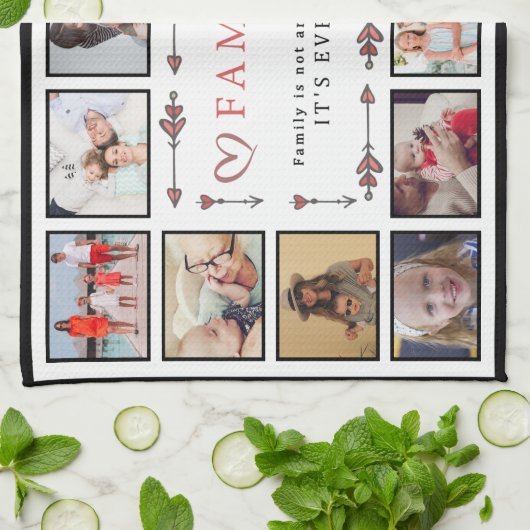 Familie ist alles Benutzerdefinierte Collage Templ Geschirrtuch (Gefaltet)