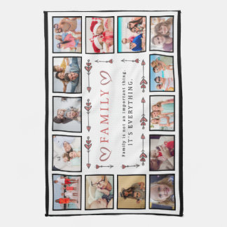 Familie ist alles Benutzerdefinierte Collage Templ Geschirrtuch