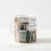 Familie ist alles - Custom 5-Foto Personalisiert Kaffeetasse (Vorderseite Links)