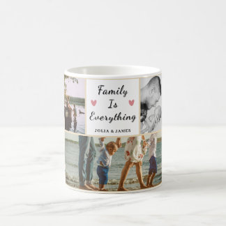 Familie ist alles - Custom 5-Foto Personalisiert Kaffeetasse