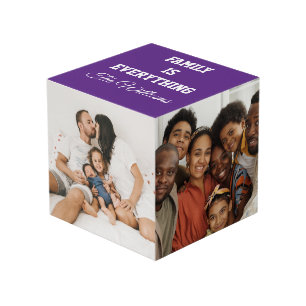 Familie ist alles Custom Family Fotos & Name C Würfel